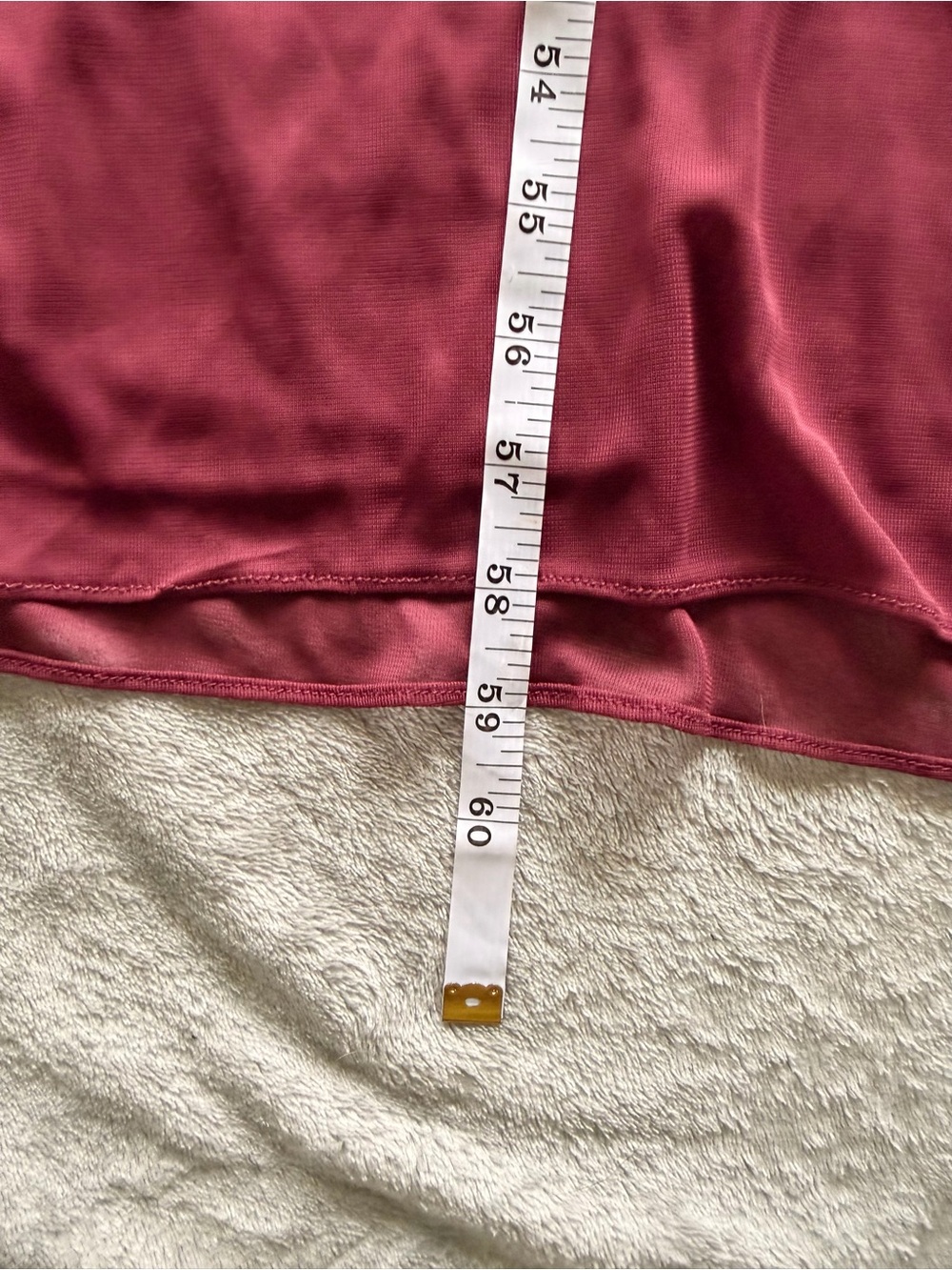 David's Bridal, Lace Bodice Chiffon Maxi Dress in Burgundy - M - Picture 8 of 9